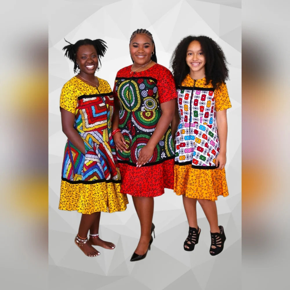 African Print Skater Dress - Picture 2 of 3